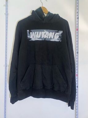 WuTang Brand Limited Black Hoodie Logo Grey Camo Supreme Style Authentic